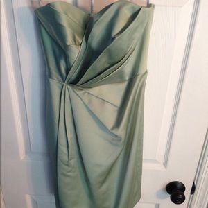 David's Bridal Strapless Satin Sweetheart Dress